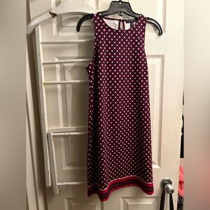 Banana Republic Red and White Geometric Dress